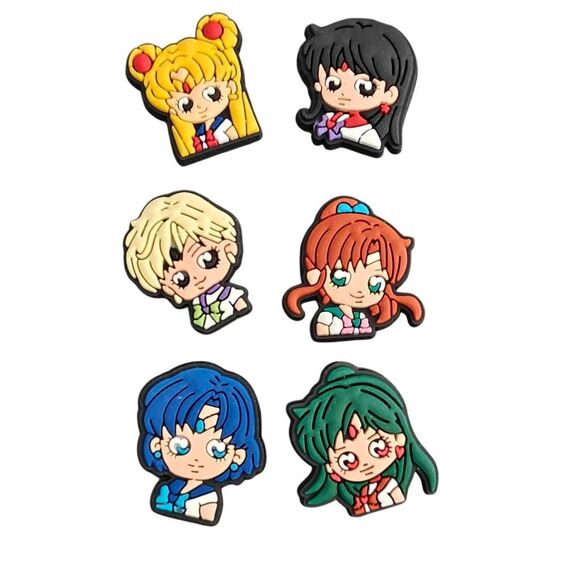 Sailor Moon 6 Piece Croc Charm Jibitz - Picture 1 of 1